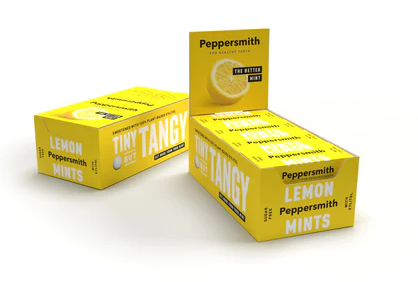 SICILIAN LEMON FLAVOUR XYLITOL MINTS Peppersmith